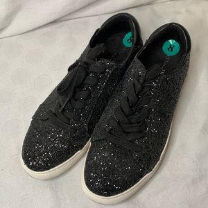 Kenneth Cole New York Black Glitter Shoes Size 8 Women’s Tie